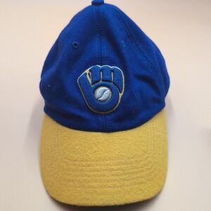 Milwaukee Brewers‎ American Needle Hat Cap Blue Yellow Men Fitted Large Wool MLB